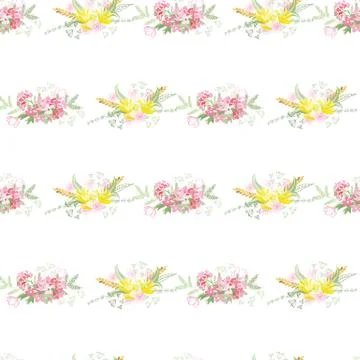 Summer flower composition Stock Illustration