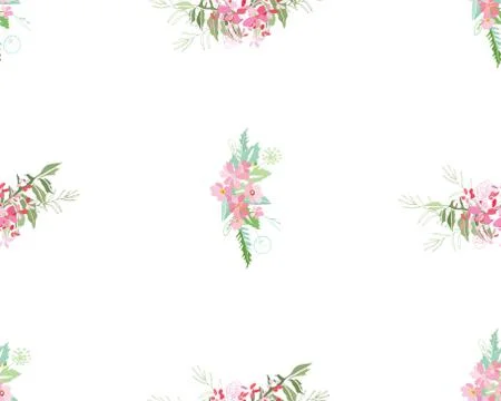 Summer flower composition Stock Illustration