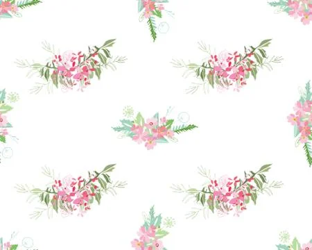 Summer flower composition Stock Illustration