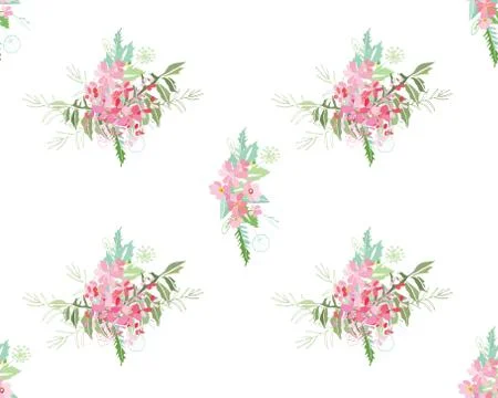 Summer flower composition Stock Illustration