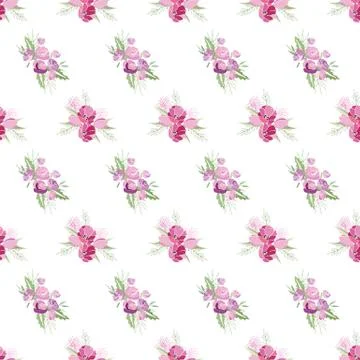 Summer flower composition Illustrazione stock