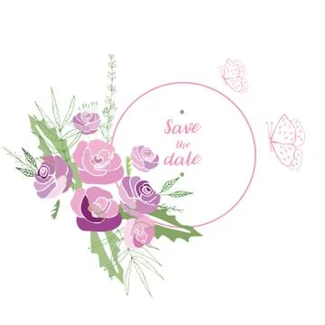 Summer flower composition Stock Illustration