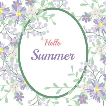 Summer flower composition Illustrazione stock