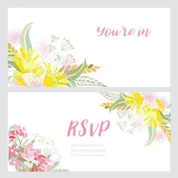 Summer flower composition Stock Illustration