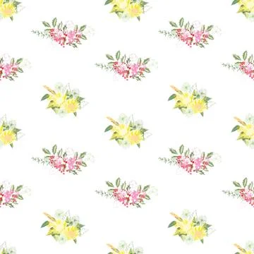 Summer flower composition Stock Illustration