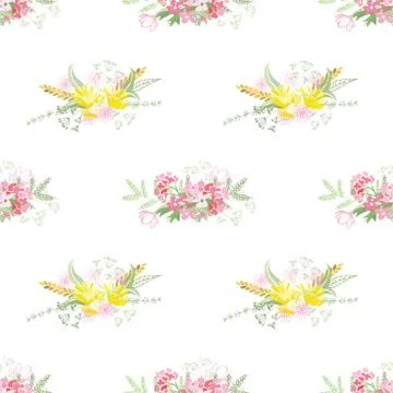 Summer flower composition Stock Illustration