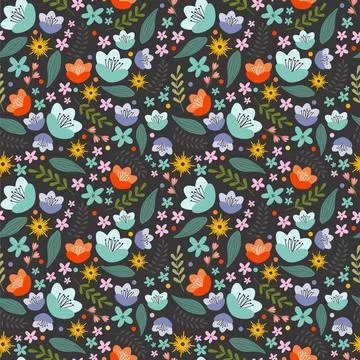 Summer Flower pattern Stock Illustration