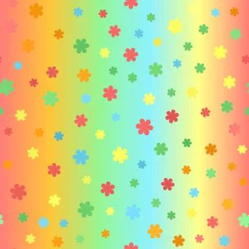 Summer flower pattern. Seamless vector Stock Illustration