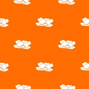 Summer flower pattern vector orange Stock Illustration
