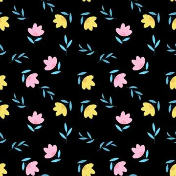 Summer Flower Seamless Pattern Background Vector Illustration EPS10 Illustrazione stock