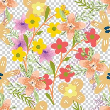 Summer flower textile seamless pattern design Stock Illustration