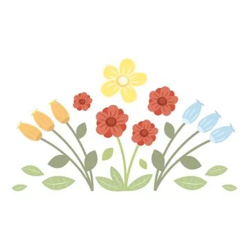Summer flowers background Stock Illustration