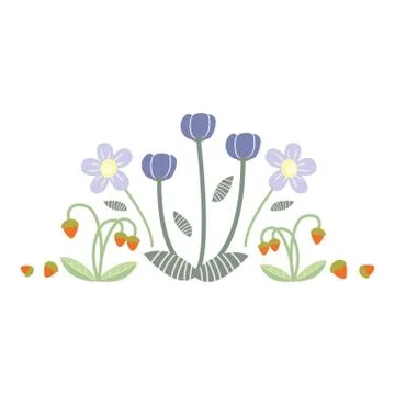 Summer flowers background Stock Illustration