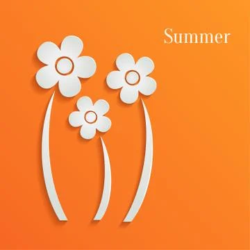 Summer flowers background Stock Illustration