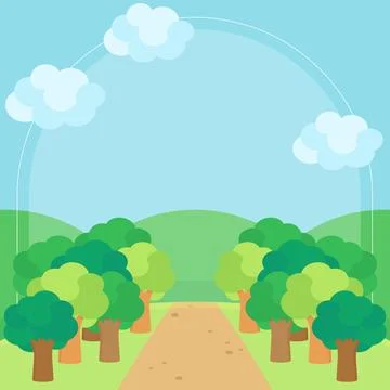 Summer forest background 1 Stock Illustration