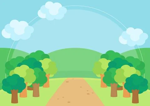 Summer forest background 2 Stock Illustration
