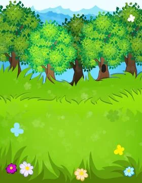 Summer forest Stock Illustration