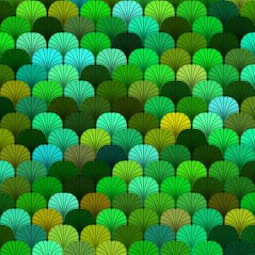 Summer forest scaly texture in different shades of green Stock Illustration
