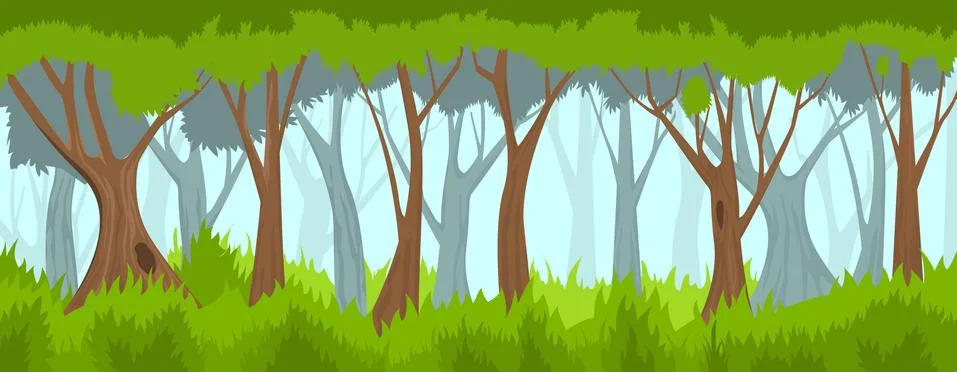 Summer forest. vector backround Stock Illustration