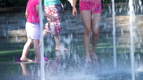 Summer fountain Video stock 137754256