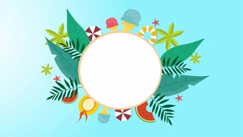 Summer Frame Ice Cream Elements Stock Footage 311296676