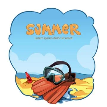 Summer frame Stock Illustration