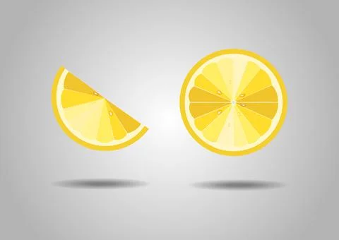 Summer fresh element . lemon slice vector illustration background Stock Illustration