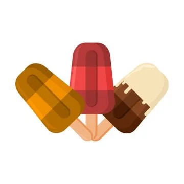 Summer Fresh Popsicle Ice Vector Illustration Symbol Design Stock Illustration