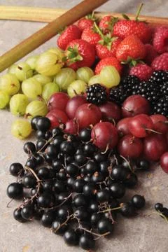 Summer fruit beries Stock Photos