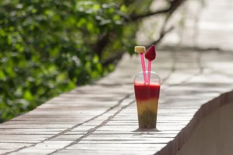 Summer fruit drink Stock Photos