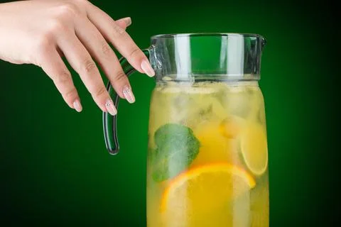 Summer fruit drink Stock Photos