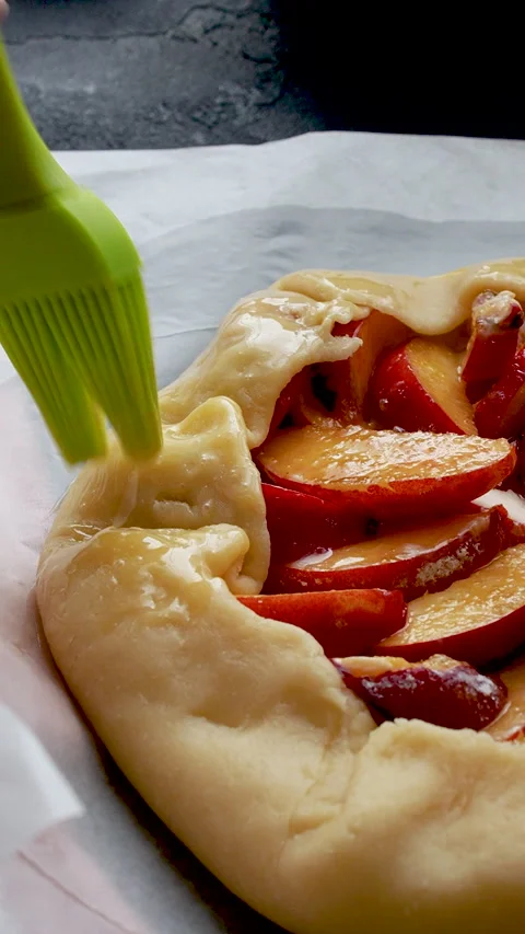 Summer fruit galette Stock Footage 275172896