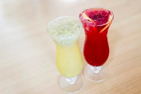 Summer fruit juice Stock Photos