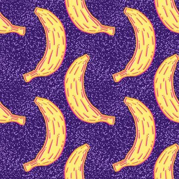 Summer fruit seamless banana pattern for fashion textiles and wrapping paper 스톡 사진