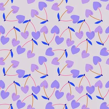 Summer fruit seamless cherry berry pattern for wrapping paper and fabrics Stock Illustration