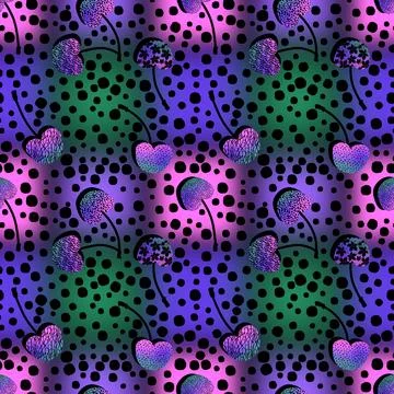 Summer fruit seamless cherry berry pattern for wrapping paper and fabrics Stock Illustration