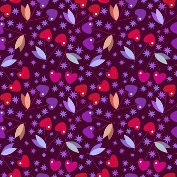 Summer fruit seamless cherry berry pattern for wrapping paper and fabrics Stock Illustration