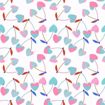 Summer fruit seamless cherry berry pattern for wrapping paper and fabrics Stock Illustration