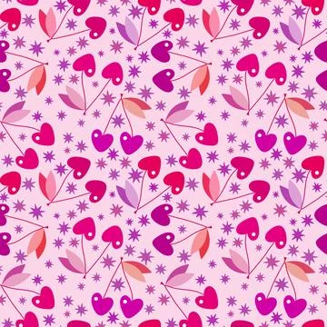 Summer fruit seamless cherry berry pattern for wrapping paper and fabrics Stock Illustration