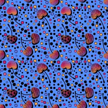 Summer fruit seamless cherry berry pattern for wrapping paper and fabrics Stock Illustration