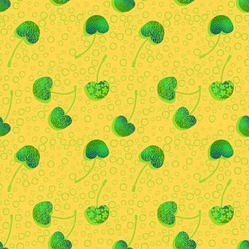 Summer fruit seamless cherry berry pattern for wrapping paper and fabrics Stock Illustration