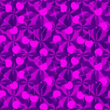 Summer fruit seamless cherry berry pattern for wrapping paper and fabrics 스톡 일러스트