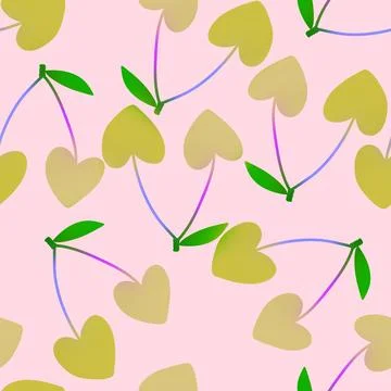 Summer fruit seamless cherry berry pattern for wrapping paper and fabrics Stock Illustration