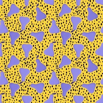Summer fruit seamless pears pattern for wrapping paper and fabrics Stock Illustration