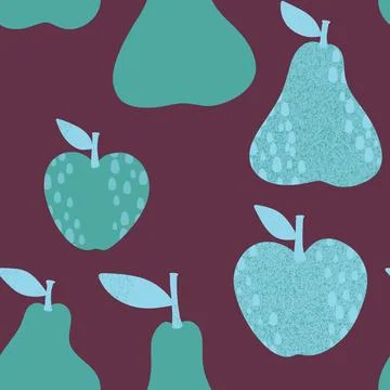 Summer fruit seamless pears pattern for wrapping paper and fabrics 스톡 일러스트