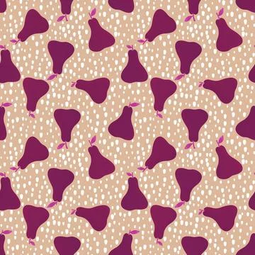 Summer fruit seamless pears pattern for wrapping paper and fabrics Stock Illustration
