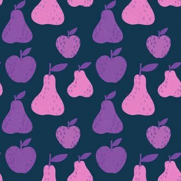 Summer fruit seamless pears pattern for wrapping paper and fabrics 스톡 일러스트