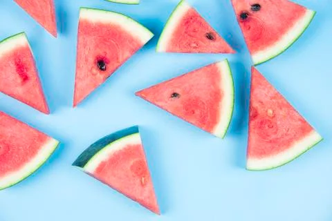 Summer fruit, watermelon with pattern background Stock Photos