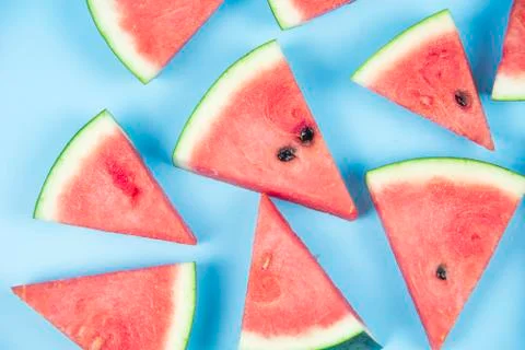 Summer fruit, watermelon with pattern background Stock-Fotos