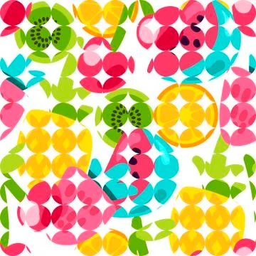 Summer Fruits Patterns Stock Illustration